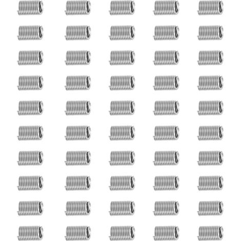 50 inserts filetés US 1/4in‑203D, douilles à visser pour réparation de trous taraudés, kit de 50 pièces (1/5)