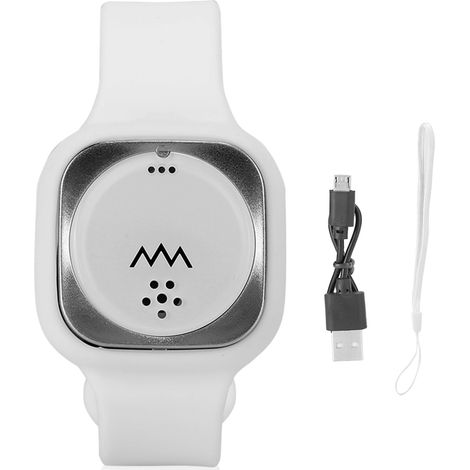 Bracelet anti-moustiques ultrasonique électronique, répulsif moustiques extérieur blanc (1/5)