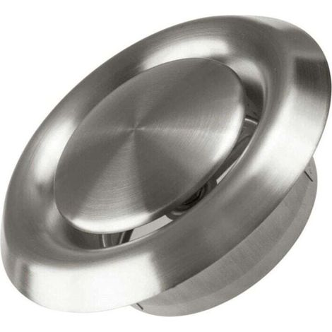 Grille d'Aération, Adjustable Grille de ventilation en Acier Inoxydable Bouche d’Extraction Ronde Murale Ventilation Hotte（4 pouces）