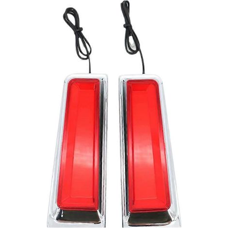 Motorrad-Tagfahrlicht, LED-Brems- und Rücklicht, Rot-Silber & Rot