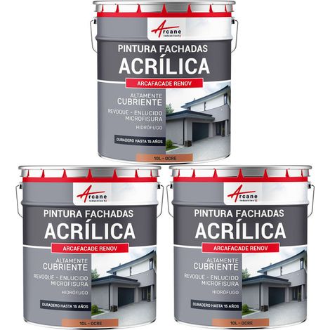 Pintura acrílica para exteriores, impermeable y duradera para fachadas exteriores - ARCAFAÇADE RENOV