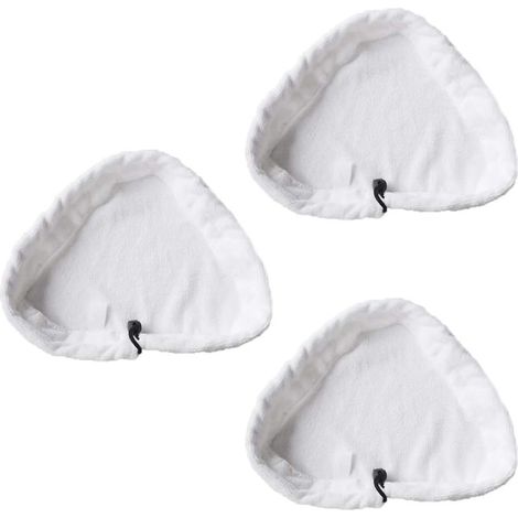 Lot de 8 lingettes de rechange pour balai vapeur, lingettes en microfibre lavables, lingettes pour balai vapeur, housse triangulaire de rechange pour balai vapeur, coussinets pour balai vapeur (1/5)