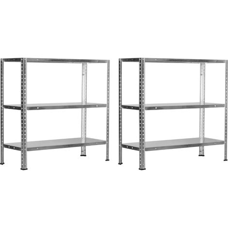 Pack 2 Estanterías Modulares Metálicas SteelSmart con 3 Baldas 12