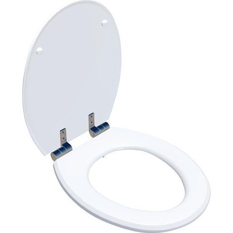 Abattant WC bois double blanc frein de chute Meaban 2 - BEMIS SAS (1/3)