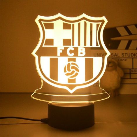 Veilleuse LED 3D pour chambre d'enfant aux couleurs du Liverpool Football Club, avec motif dessin animé