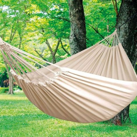 Hamac Jardin Camping 260x80cm, Capacité 200kg 1 Personne, Tissu Suspendu (1/4)