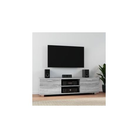 Meuble TV Sonoma gris 140x40,5x35 Bois d'ingénierie (1/5)