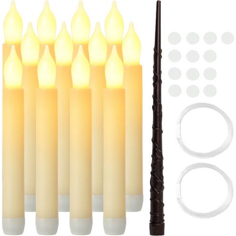 LED Hanging Candles, Set of 12, Remote Controlled (1/5)