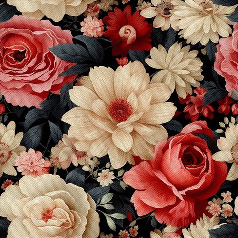 Tela decorativa para exteriores Oxford - Motivo floral I DX5465 (1/5)