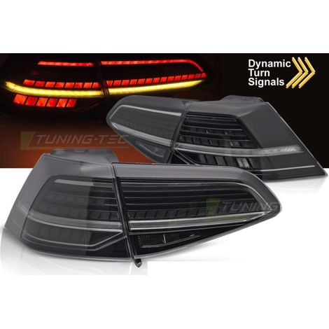 Paire de feux arriere VW Golf 7 13-19 Full LED Dyn Fume