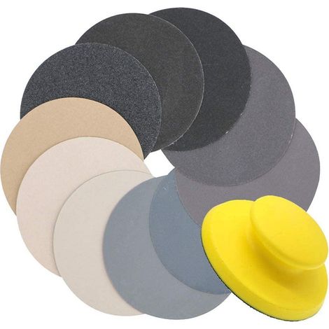 Schleifpapier 40tlg-125mm Schleifpapier mit Schlaufe Handschleifblock (1/5)