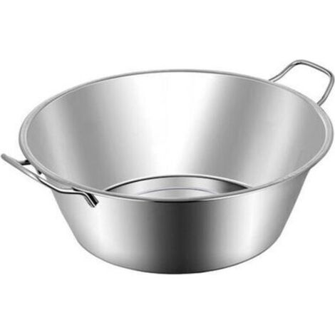 Bassine Inox 9L pour confitures et conserves – Diamètre 38 cm – Épaisseur 0.6 mm – Compatible induction et tous feux (1/2)
