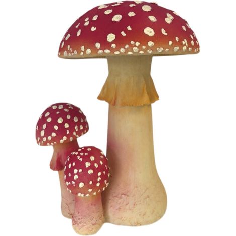 Dekofigur Fliegenpilz 33 x 25 cm rot/creme