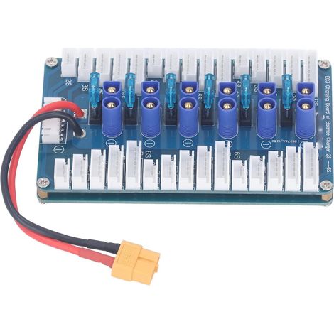 Carte de Charge Parellel Chargeur D'équilibre Efficace pour Batteries LiPo 2 à 6S Plaque de Charge pour B6 B6AC, PCB ABS Silicone (1/5)