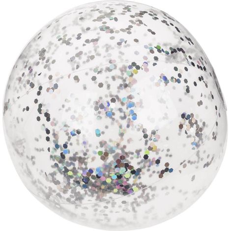 Wasserball Glitter silber 35cm Strandball Ball für Strand Pool Badespaß (1/2)