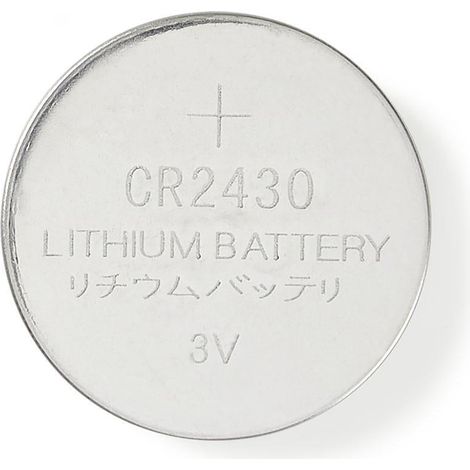 Pila de boton de litio cr2430 3 v cc 5 blister plata