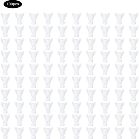 Ensemble de 100 vis et écrous en plastique blanc pour fenêtres de ventilation, fixations, accessoires agricoles (1/5)