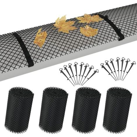vidaXL Hängendes Dachrinnennetz mit Klemmen HDPE 1,08 m² (1/5)