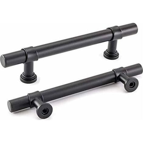 Lot De 2 Poignées De Placard De Salle De Bain Noir 192 Mm (1/5)