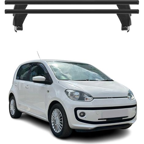 OMAC Dachträger Querträger Alu für VW Up 2011-2023 – Abschließbar – T-Nut – City-Crash-getestet – Max. 50 kg Schwarz (1/5)