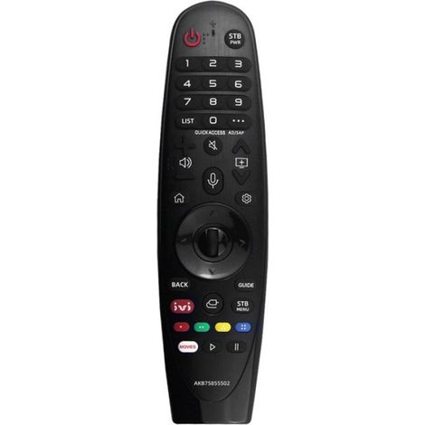 1 Télécommande vocale, Airmouse avec microphone, plastique noir, pour Smart TV ThinQ séries UN8 UN7 UN6 (1/5)