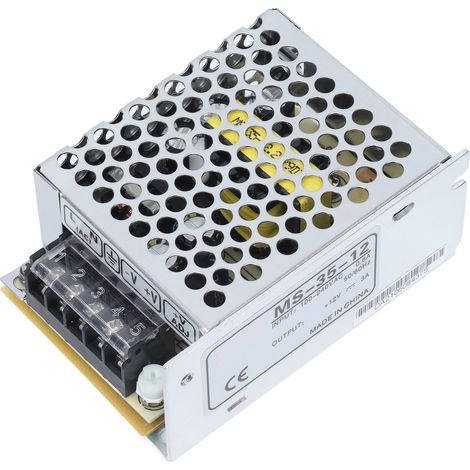 35-W-12-V-LED-Adapter, 100–240-V-Wechselstrom-Schaltnetzteil, Aluminiumgehäuse, wasserdichter Transformator für LED-Streifen und Strahler, MS-35-12 (1/5)