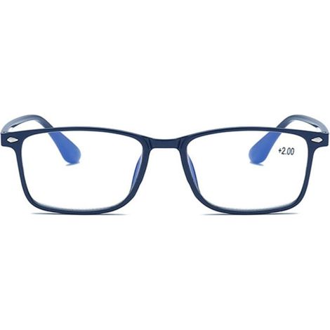 Lunettes de lecture anti-lumière bleue, confortables et élégantes, puissance +1,0 à +4,0, monture bleue. (1/5)