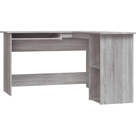 Maison Exclusive - Eckschreibtisch Grau Sonoma 120x140x75 cm Holz (1/5)