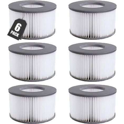 Filtre Spa Lite pour Mspa. 6 pcs Filtre pour Whirlpool MSpa à Partir de 2020. Filtre pour Mspa Lite. Cartouche de Filtre à Eau pour Piscines Gonflables. Bains à Remous et Spas (1/5)