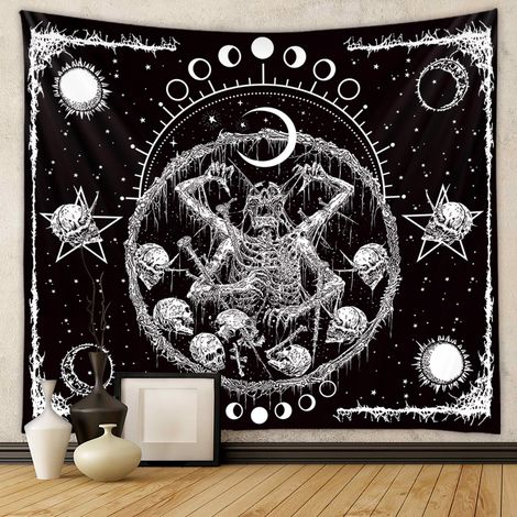Wandteppich, Hintergrundstoff, trendiger Wandteppich, dekorativer Wandteppich im Bohème-Stil, 73 x 95 cm
