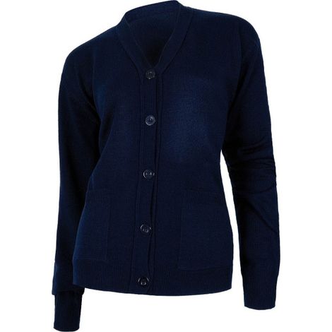 Chaqueta básica modelo cuello de pico WORKTEAM S4503 M Azul marino