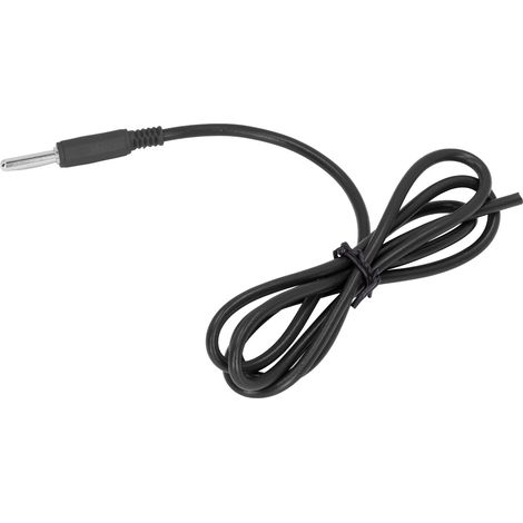 Cordon de test banane 4mm mâle-mâle laiton PVC 32A 1000V lot pour essai électrique noir (1/5)