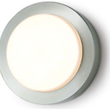 Kellerlampe LED Edelstahl IP44 Weiß rund 3000 K warmweiß 350 lm Modern