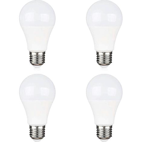 Bombillas LED E27 de 9W = equivalente a halógena de 75W, 12-24V CA/CC, blanco frío 6000K, paquete de 4 (1/5)