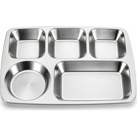 assiette compartimentee inox pour le quotidien a la maison (1/5)