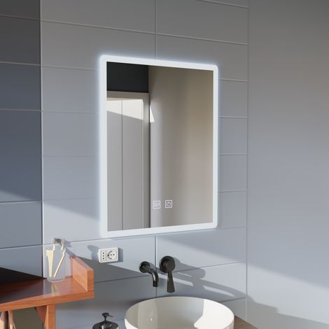 Miroir LED Rectangulaire 45x60 Touch Venera Desembuage Gradable (1/5)