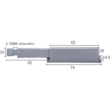 Potenti sgabelli magnetici, maniglie mobili, apriporta a spinta con molla, confezione da 4, 306 sgabelli, teste magnetiche, grigio (1/3)