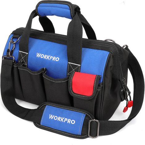 – Sac à outils multi poches 35 x 25 x 19 cm – Capacité 12kg – Pour électricien, menuisier, maçon – Stabilité renforcée avec supports plastiques (1/5)