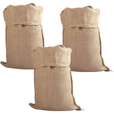 3 pièces sacs de toile de jute, 50 74cm Sac en Jute, Sacs en toile de Jute Grandes, Grand sac en jute, Sac de jute multifonctionnel, sac en toile de jute, Antigel, protège les plantes, les cultures, (1/5)