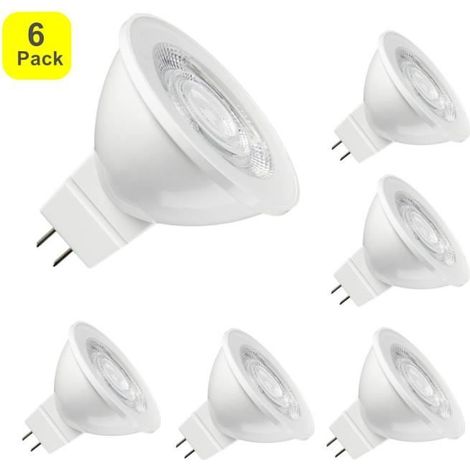 Lot de 6 Ampoule LED MR16 GU5.3 12V, 6W Equivalent à 50W Halogène Lampe,Non-dimmable , Blanc Froid 6000K, 540Lm, Ampoules LED Spot (1/4)