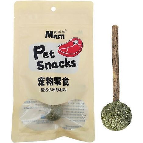 Katzenzahnbürsten-Reinigungsspielzeug, Katzenminze-Stick, Leckerli zum Ablecken, beruhigendes Spielzeug für Katzen, einfaches Spielzeug