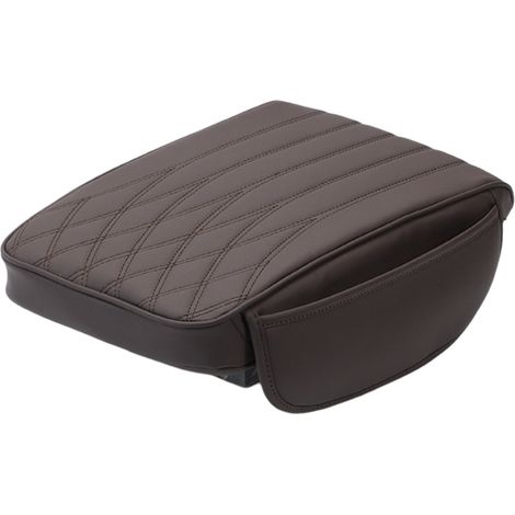 Cojín reposabrazos, Piel, Espuma viscoelástica, Bolsillo de almacenamiento, Antideslizante, Universal para coche (1/5)