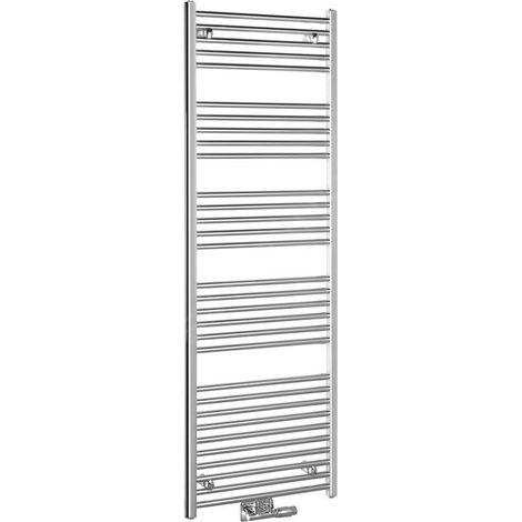 Aqualine Alya - Sèche-serviettes 179 x 60 cm, 614 W, chrome LLS306 (1/5)