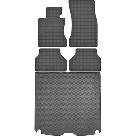 Juego de alfombrillas de goma para coche y alfombrilla para maletero para BMW Serie 5 E61 familiar (2004-2010).
