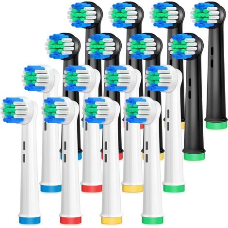Replacement Brush Heads, 16pcs Electric Toothbrush Heads Replacement for Braun Rechargeable Toothbrush Heads Compatible with Pro1000/3000/5000/7000 (1/5)