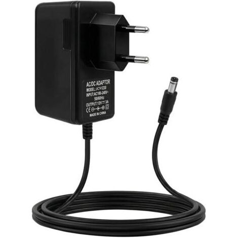 Pair 12V 3A Adaptateur Secteur Alimentation AC-DC 230V 240V 50/60Hz 36W Transformateur d'alimentation Universel pour Bandes LED, Caméras, Routeurs (5,5mm2,1mm)