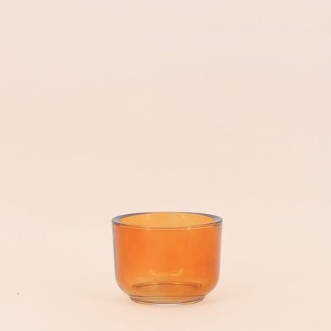 Photophore design fumé en verre d10cm (1/4)