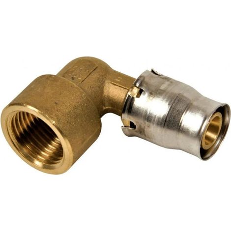 Raccordo tectite senza attrezzi, clip multistrato da 26 mm, gomito femmina 20x27