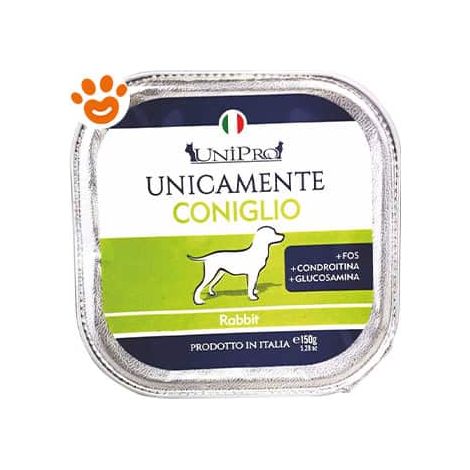 Unipro Dog Unicamente Adult Coniglio - Vaschetta 150 Gr -