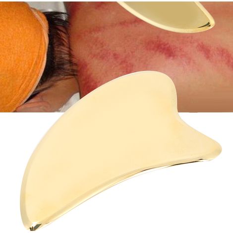 Outil de Gua Sha en Laiton pour Massage Facial et Corporel - Réduction des Tensions et Amélioration de la Circulation (1/5)
